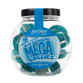 Blue Raspberry 10 Lollies Per Jar